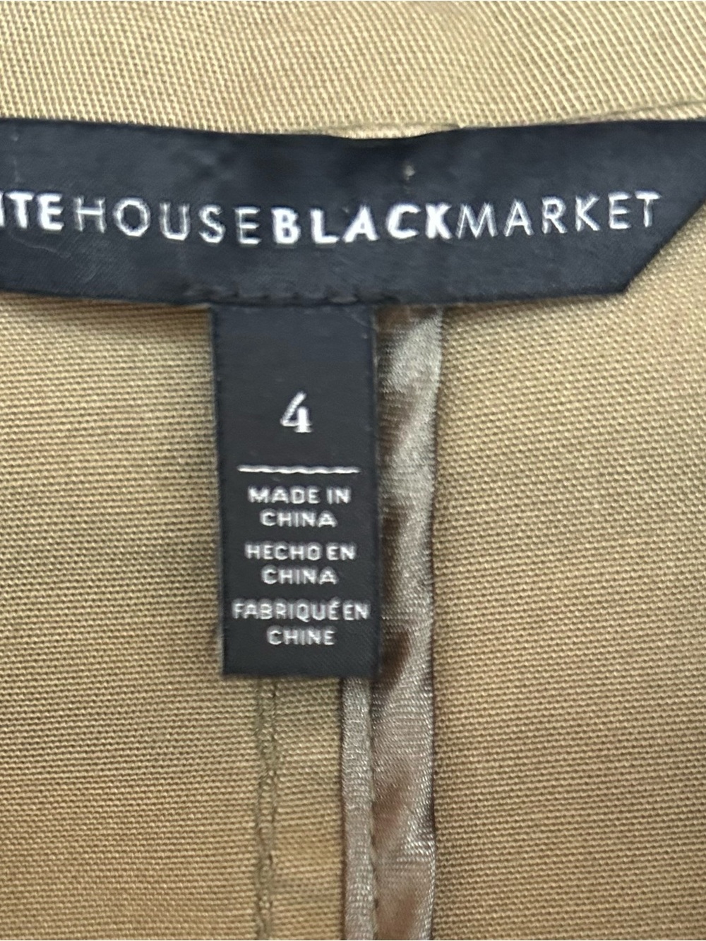 Women’s White House Black Market Olive Utility Jacket, Size 4 - Picture 5 of 5